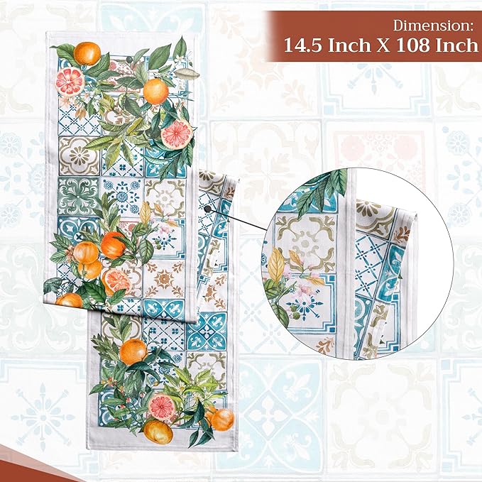 Maison d' Hermine Table Runner 100% Cotton Double Layer Table Runners 108 - Image 4