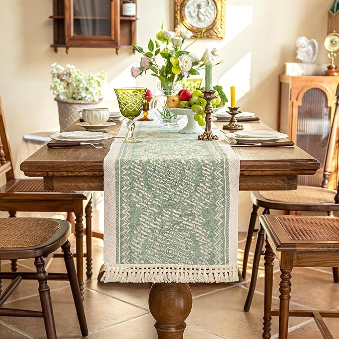 Table Runners 95 Inches, Waterproof Boho Table Runner - Image 6