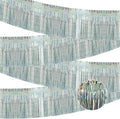 4 Pack Each 10 Feet Glitter Silver Parade Float Decorations by ILHSTY