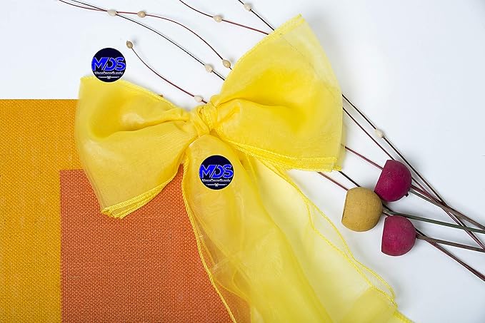 MDS Pack of 250 PCS Organza Chair Sashes Wider Dining Chair Bows Ribbon Tie Back - Image 7