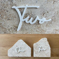 Cursive Wedding Table Number SET, DIY thin modern Black or White acrylic cutouts by Go+Home+Numbers