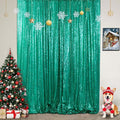 ShinyBeauty Sequin Backdrop 7FTx7FT Green Sequins Fabric Drapes Sparkle by ShinyBeauty