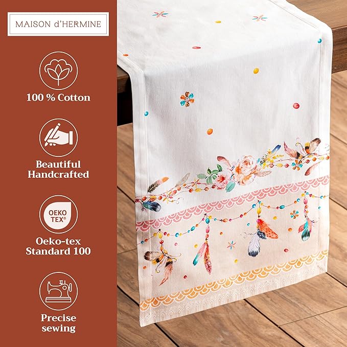 Maison d' Hermine Table Runner 100% Cotton Single Layer Table Runners 72 inches - Image 2