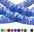 4 Pack Iridescent Float Fringe Curtains, Metallic Foil Fringe Garland Shiny by ILHSTY