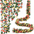 Miracliy 5Pcs 41FT Flower Garland Artificial Rose Arch Vines Fake Spring Floral by Miracliy