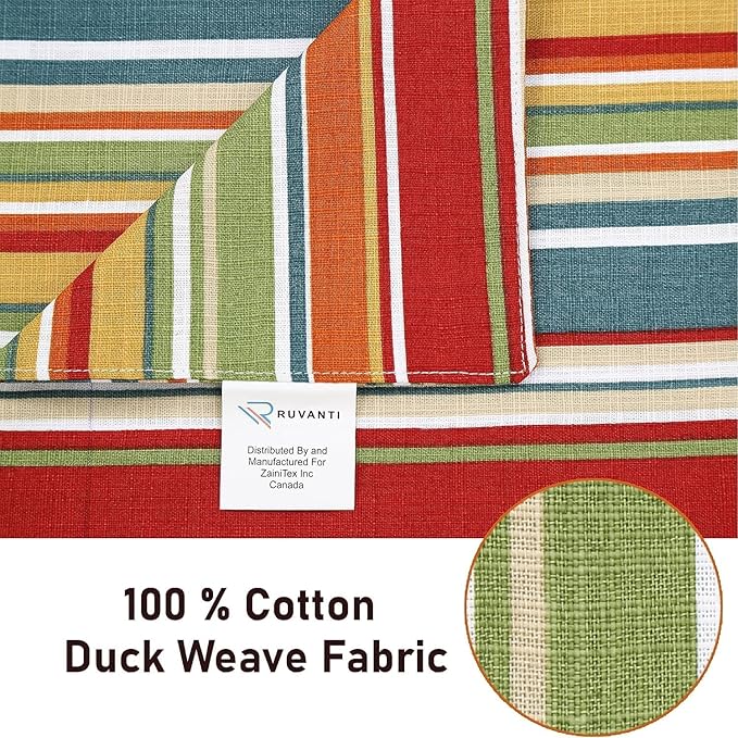 Ruvanti 100% Cotton Table Runner 108 Inches Long, Stain Resistant, Washable & - Image 3