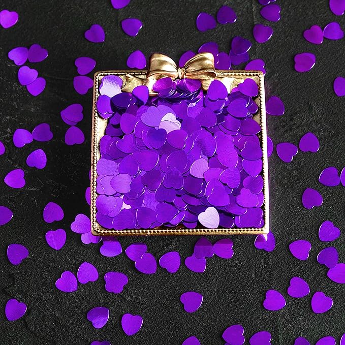 Purple Love Heart Table Confetti - Image 3