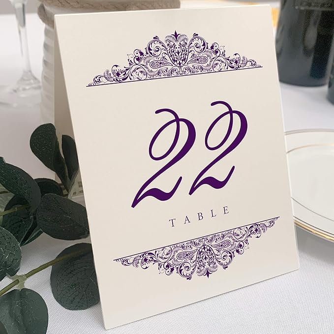 Paisley Wedding Table Numbers, Double Sided, Tent or Use in a Stand by DocumentsandDesigns