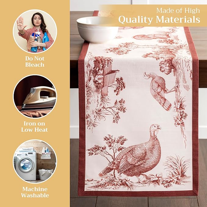 Maison d' Hermine Table Runner 100% Cotton Single Layer Table Runners 72 inches - Image 3