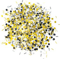 Black Gold Party Table Confetti by WHITEEN+POP