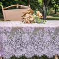 TINWIN Purple Lace Tablecloth 60x120 Inch Rectangle Vintage Runner Eyelash by TINWIN