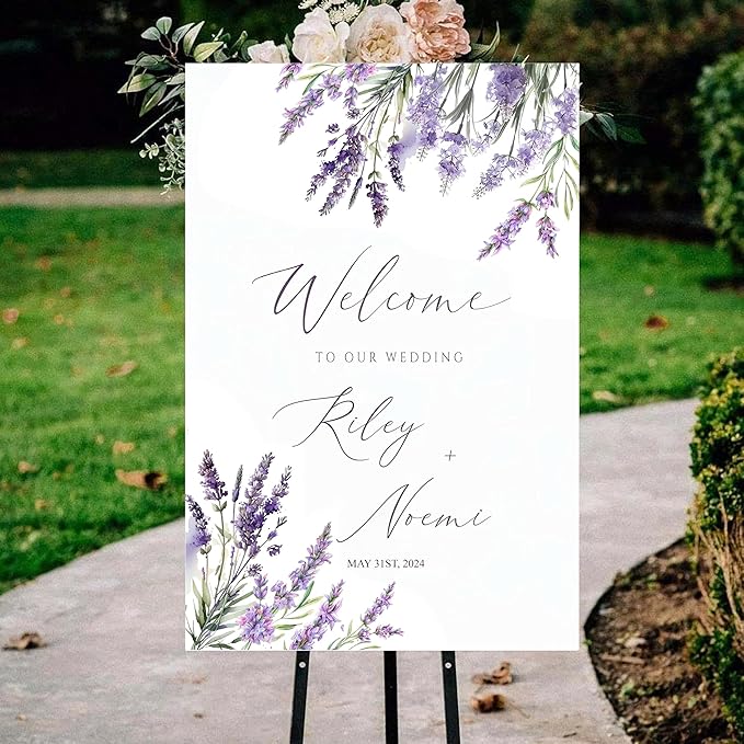 Generic Personalized Wedding Welcome Sign, 18x27 inches, Modern Style, - Image 3
