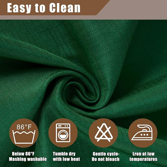 Fitable Faux Linen Christmas Tablecloths 2 Pack, Burlap Textured Table Cloth - Image 4