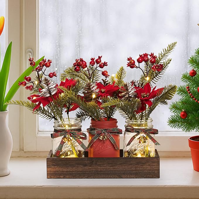 3 Pcs Mason Jar Centerpiece Decorations - Image 2