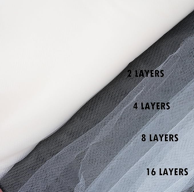 Craft And Party, Ivory Fabric Tulle Roll 54 Inch by 40 Yards Fabric Tulle Bolt - Image 3