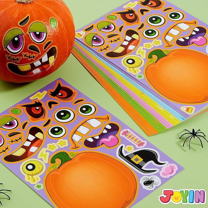 JOYIN 48 Pcs Halloween Pumpkin Stickers - Image 7