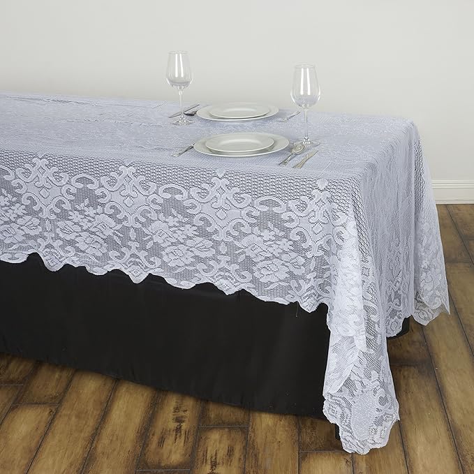 Tableclothsfactory Floral Lace Rectangle Tablecloth 60" x 126" by TABLECLOTHSFACTORY