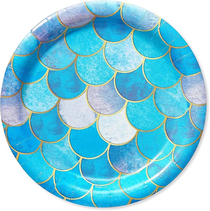 American Greetings Mermaid Party Supplies, Dessert Plates by AmericanGreetings