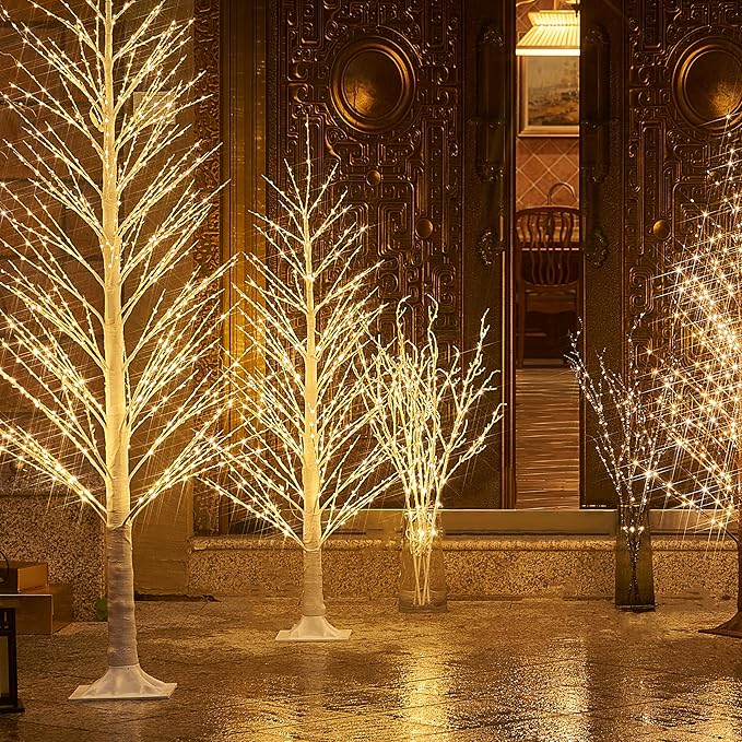 Fudios Lighted Branches Plug in 32IN 200 LED Mantle Winter Decor - Image 4