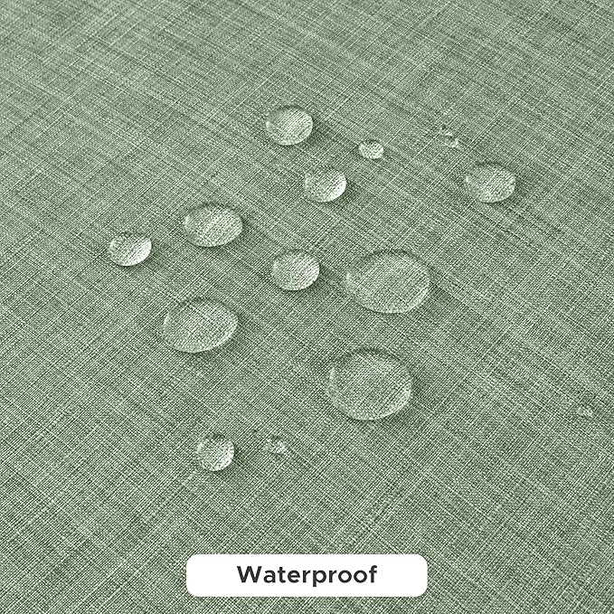 Fitable Faux Linen Tablecloths for Rectangle Tables: Water & Stain Resistant - Image 4