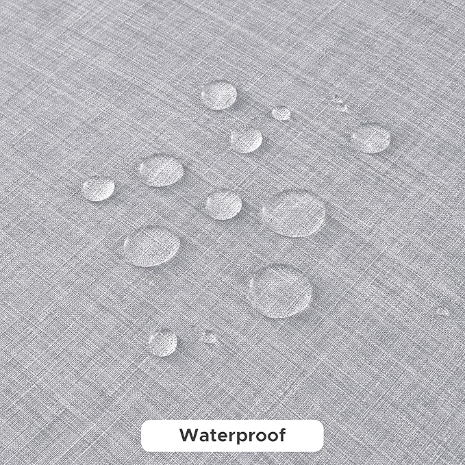 Fitable Faux Linen Tablecloths for Rectangle Tables: Water & Stain Resistant - Image 4