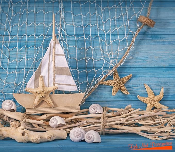 Natural Fish Net Party Decorations - Image 3