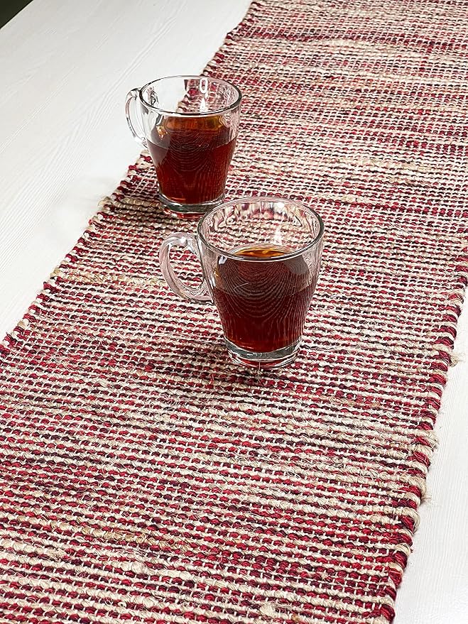Chardin home Natural Jute Table Runner 13x72 Inch – Vintage Boho Rustic Table - Image 8