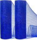 Ribbli 2 Rolls Royal Blue Mesh Ribbon, 10 inch x 30 feet Each Roll, Metallic by Ribbli