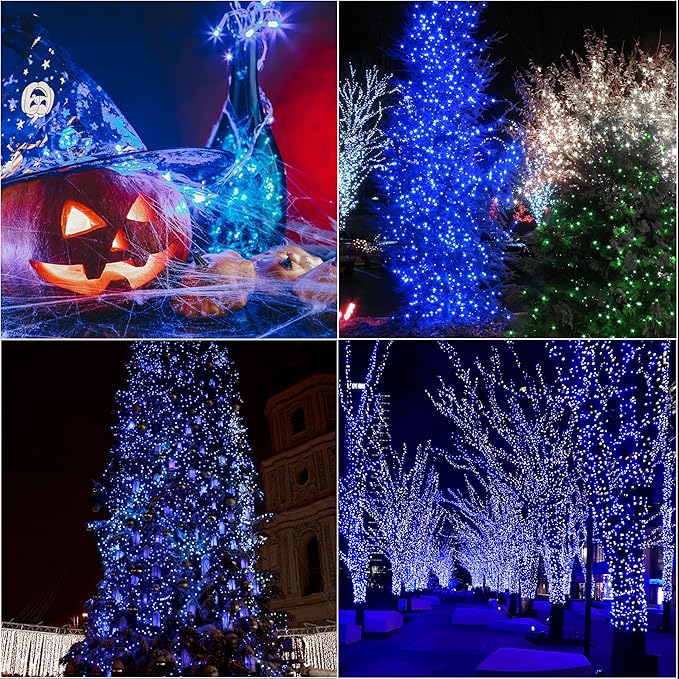 LAMPHOME 66ft Christmas Decorative Mini Lights, 200 LED Transparent Wire Fairy - Image 5