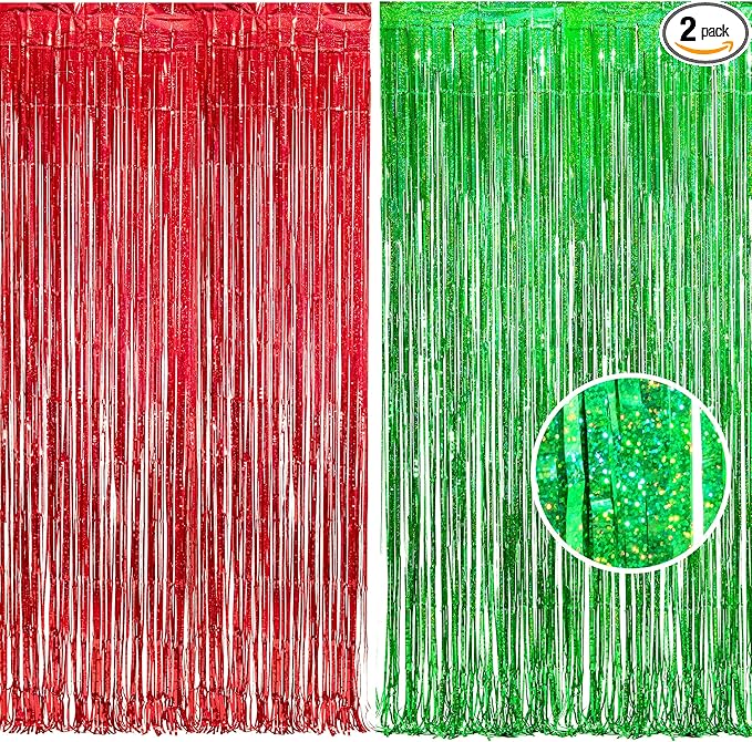 BRAVESHINE Tinsel Foil Fringe Curtains by BRAVESHINE