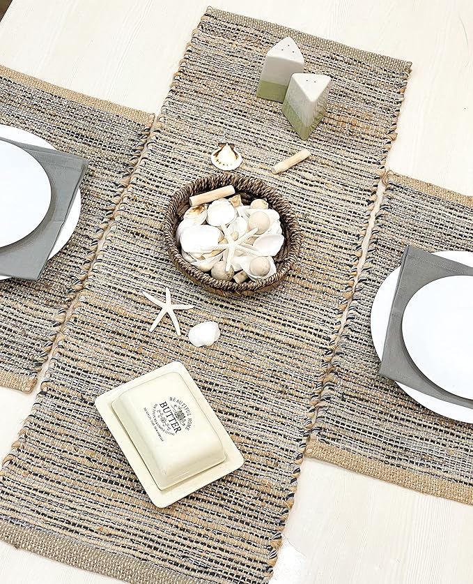 Chardin home Natural Jute Table Runner 13x48 Inch – Vintage Boho Rustic Table - Image 8