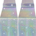 Durony 2 Pack Disco Table Runner 11 x 108 Inch Mirror Silver Laser Glitter Foil by durony