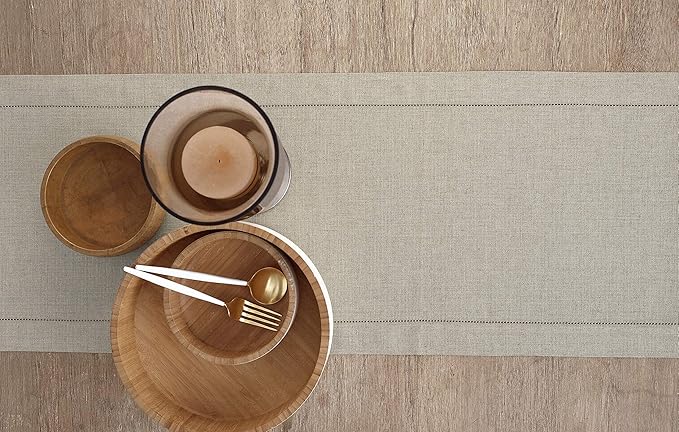 Solino Home Linen Natural Table Runner 120 Inches Long - Image 3