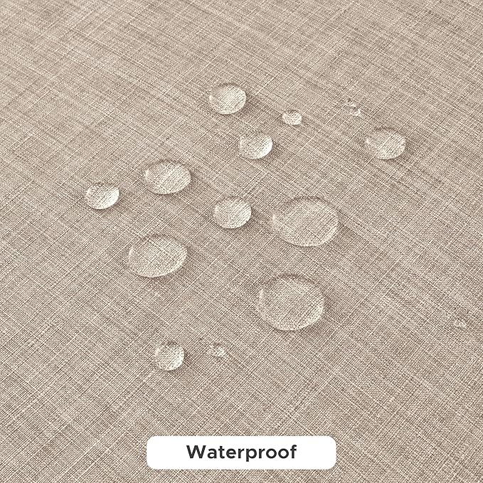 Fitable Faux Linen Tablecloths for Rectangle Tables: Water & Stain Resistant - Image 4