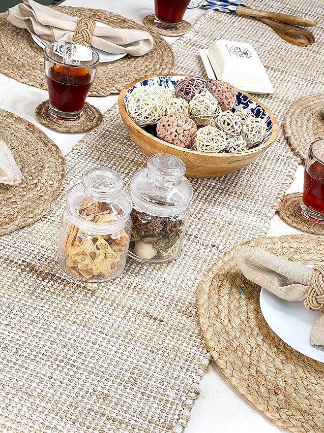 Chardin home Natural Jute Table Runner 13x72 Inch – Vintage Boho Rustic Table - Image 7