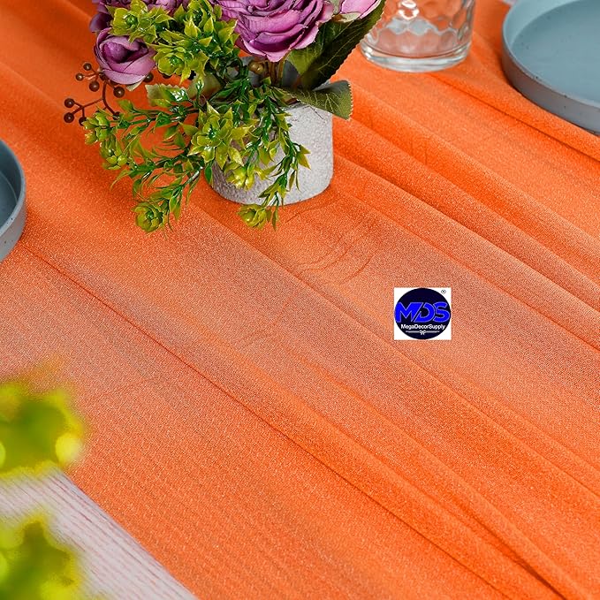 MDS 2 Pack 14ft Chiffon Table Runner 29 x 170 Inches Sheer Wedding Runner - Image 5