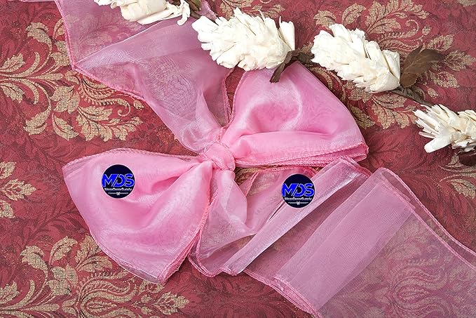 MDS Pack of 200 PCS Organza Chair Sashes Wider Dining Chair Bows Ribbon Tie Back - Image 7