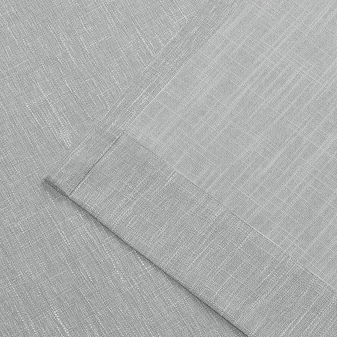 Vision Home Gray Pinch Pleated Semi Sheer Curtains Textured Light Filtering - Image 5