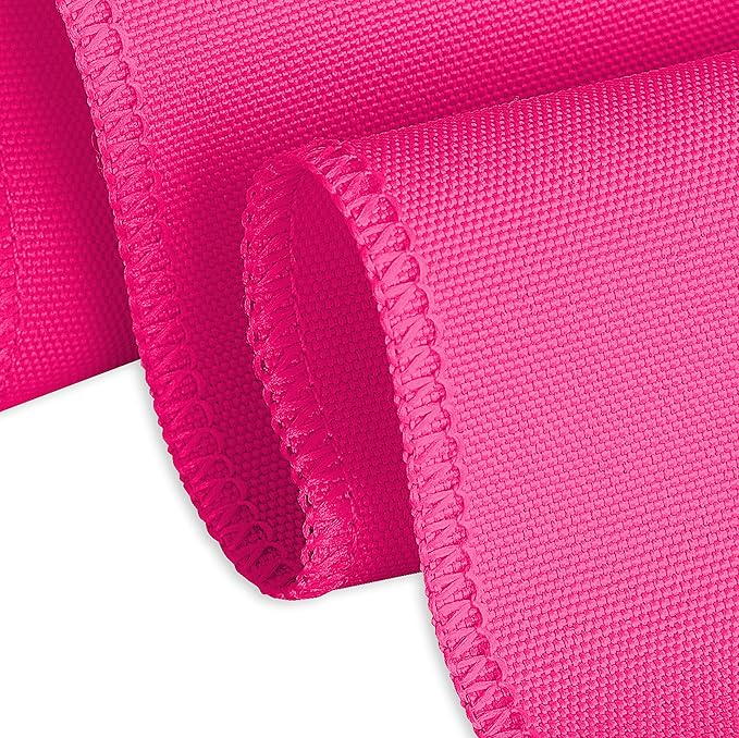 LinenTablecloth 108-Inch Round Polyester Tablecloth Fuchsia - Image 4