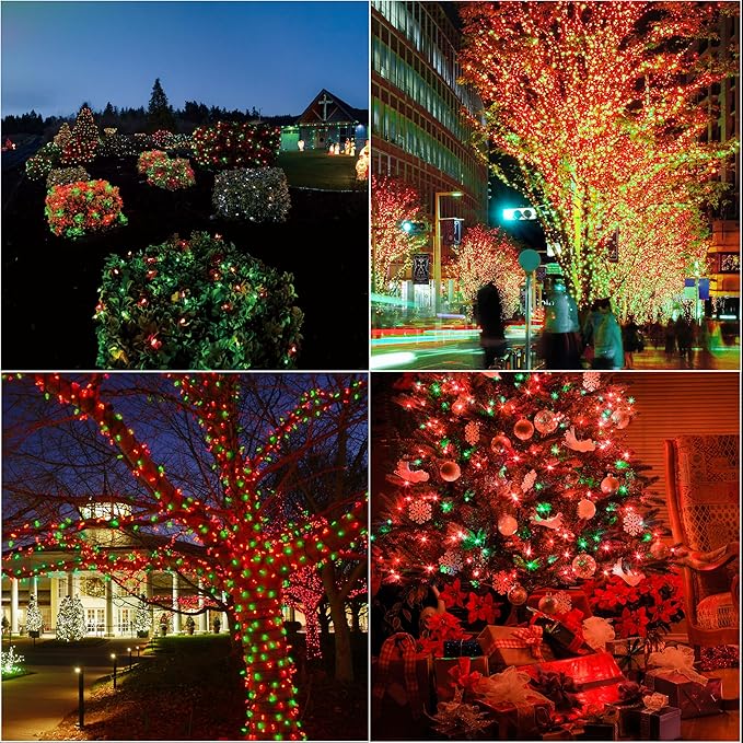LAMPHOME 33ft Christmas Decorative Mini Lights, 100 LED Transparent Wire Fairy - Image 6
