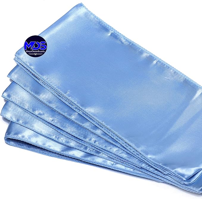 MDS Pack of 150 PCS Satin Chair Sashes Charmeuse Sateen Dining Chair Bows - Image 5