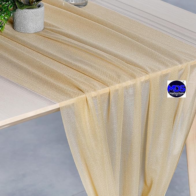 MDS 2 Pack 14ft Chiffon Table Runner 29 x 170 Inches Sheer Wedding Runner - Image 4