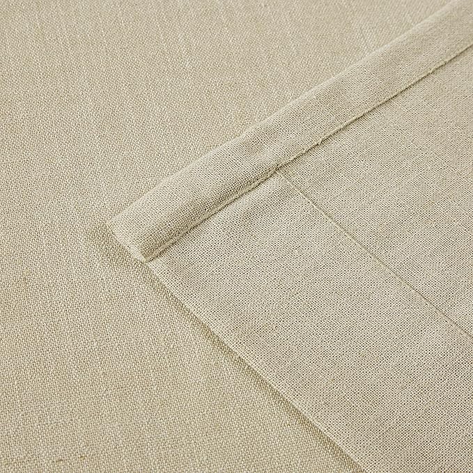Vision Home Sand Pinch Pleated Semi Sheer Curtains Textured Linen Blended Light - Image 7