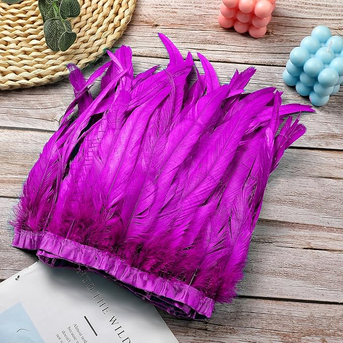 Holmgren Hot Pink Rooster Feather Trim - Image 3