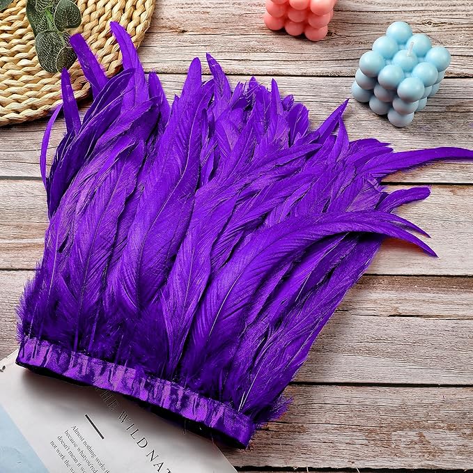 Holmgren Purple Rooster Feather Trim - Image 3