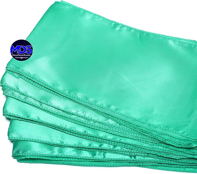MDS Pack of 10 PCS Satin Chair Sashes Charmeuse Sateen Dining Chair Bows Ribbon - Image 5