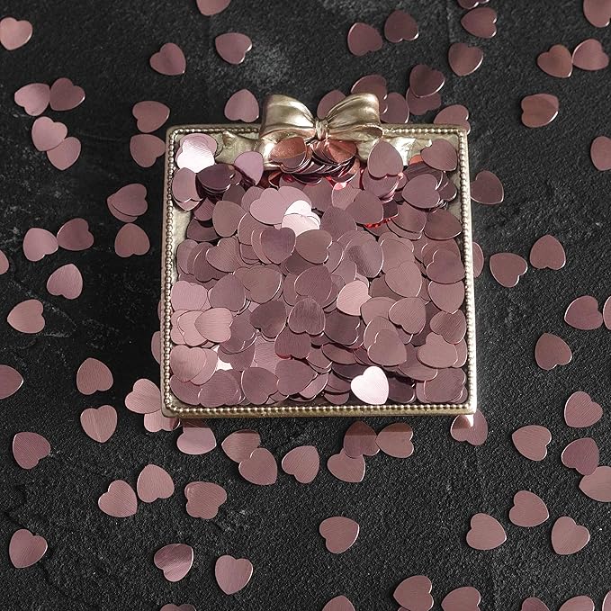 Rose Gold Love Heart Table Confetti - Image 3
