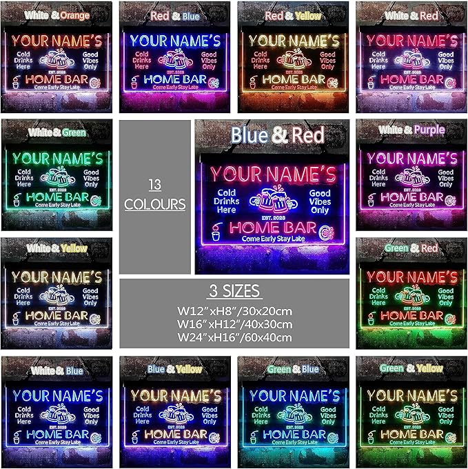 ADVPRO Personalized Your Name Custom Home Bar Beer Established Year Dual Color - Image 3