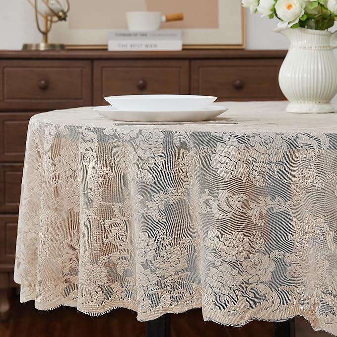 LinenZone Extra Large Linen Round Tablecloth - Image 2