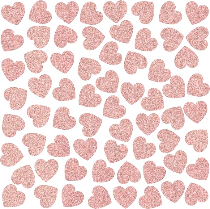 Rose Gold Heart Wedding Party Table Confetti Engagement Anniversary Valentines by WHITEEN+POP